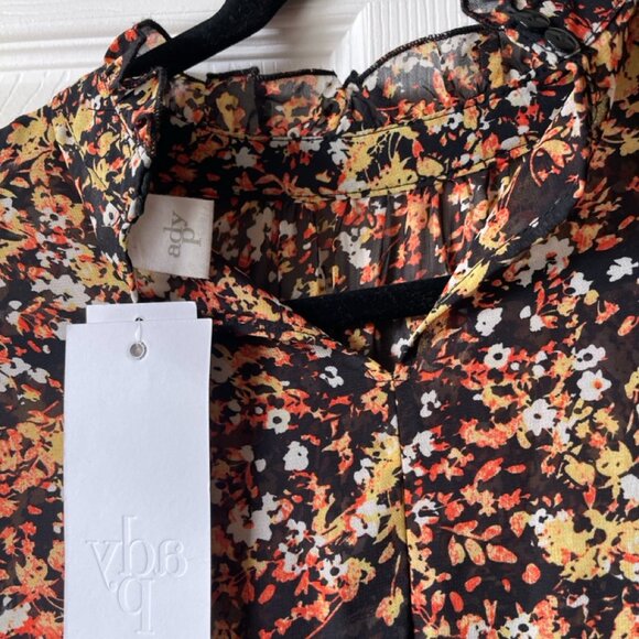 ADYSON PARKER Abstract Foral Ruffle Blouse Size Small NWT!!! - Picture 6 of 12